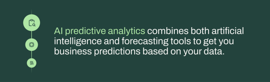 Definition of AI predictive analytics.